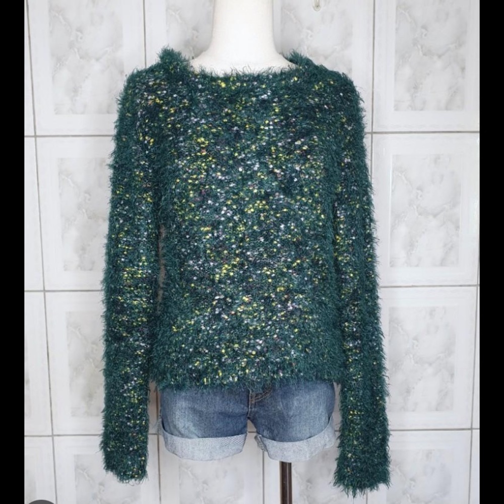 Fuzzy green wild fable sweater